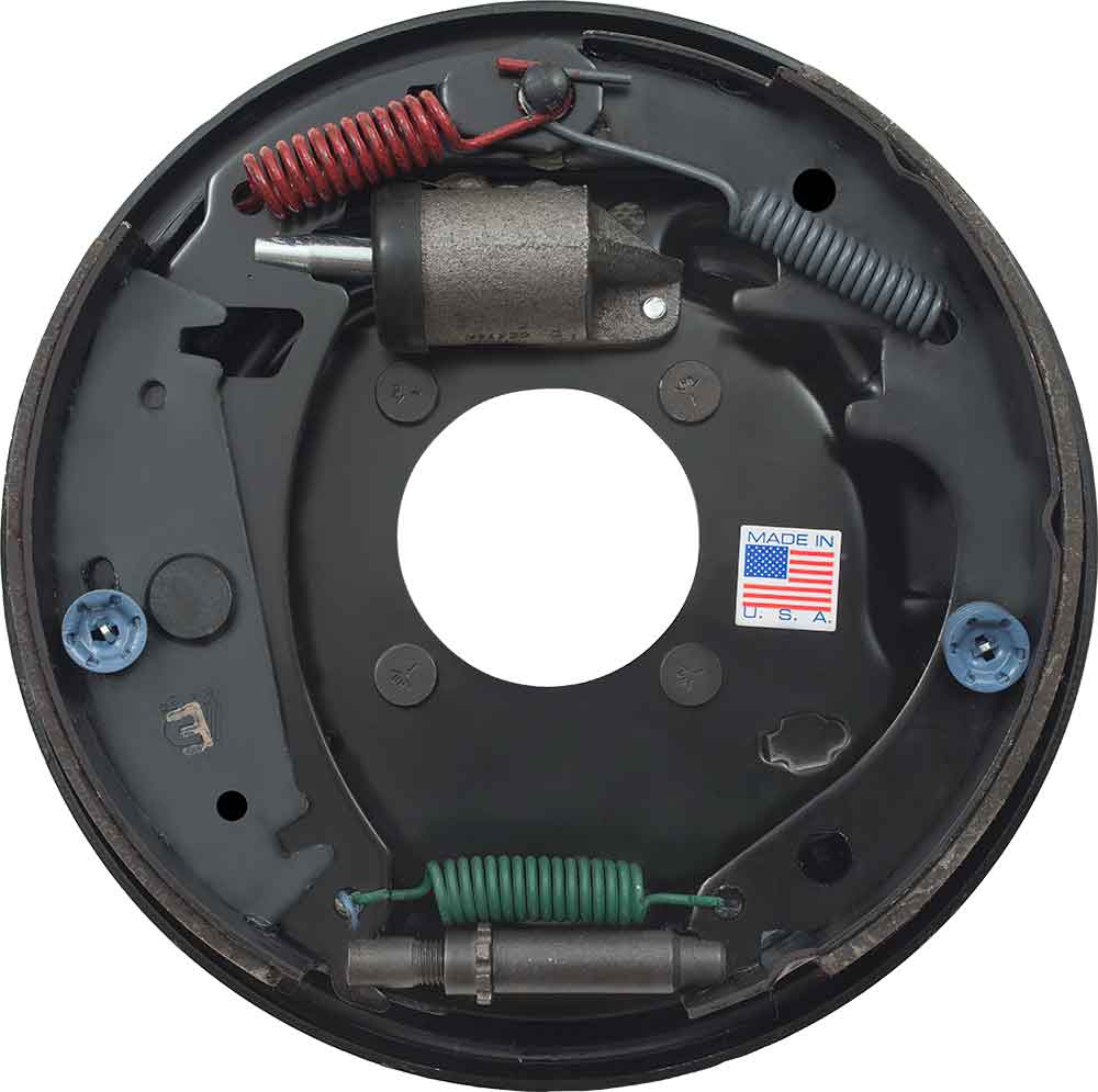 thumbnail image 2 of Left Hydraulic Brake Backing Plate 12-1/4 X 4 Fits Dexter 23-404 / K23-404-00 2 of 5